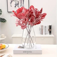 artificial silk rabbit branch flores leaves home christmas decor wedding decoration flowers wreath fake plant artificial leaves