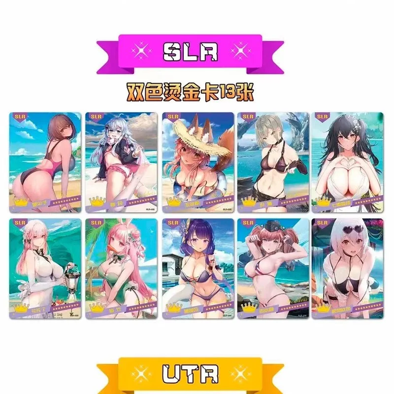 Продажа Коллекционная карта истории богини + 1MSR игры Аниме Сексуальная девушка купальник для вечерние бикини праздник бустер коробка Doujin игрушки и ...