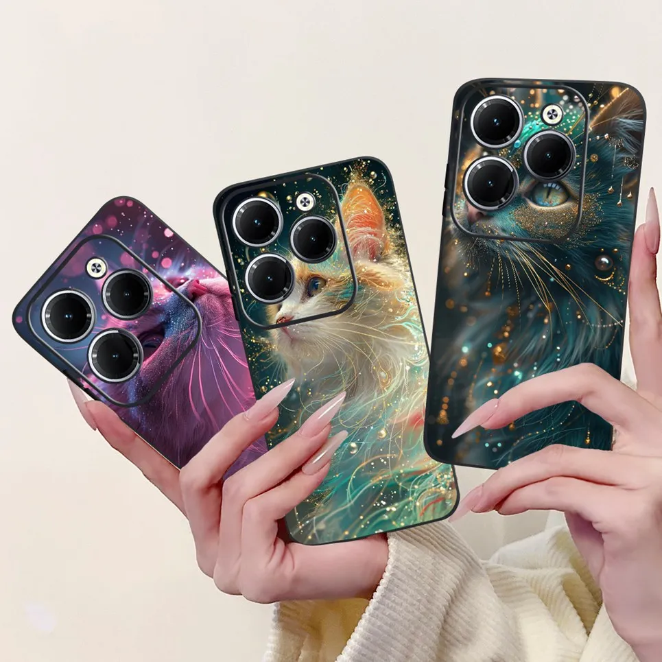 For Tecno Spark 20 Pro 20C Pro+ Cases Cool Style Tiger Dragon Pattern Phone Case Black Soft Silicone Spark20 20Pro Back Cover