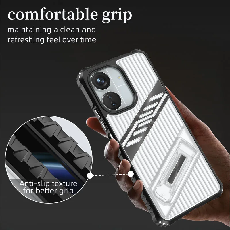 KEYSION противоударный чехол с подушкой безопасности для Redmi 13C 4G 5G прозрачный ПК +