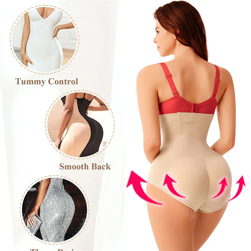 NINGMI Hip Enhancer Butt Lifter Shaper Panties Women Plus Size Shaper Underwear Hip Pad Body Shaper Panties Body Shapewear