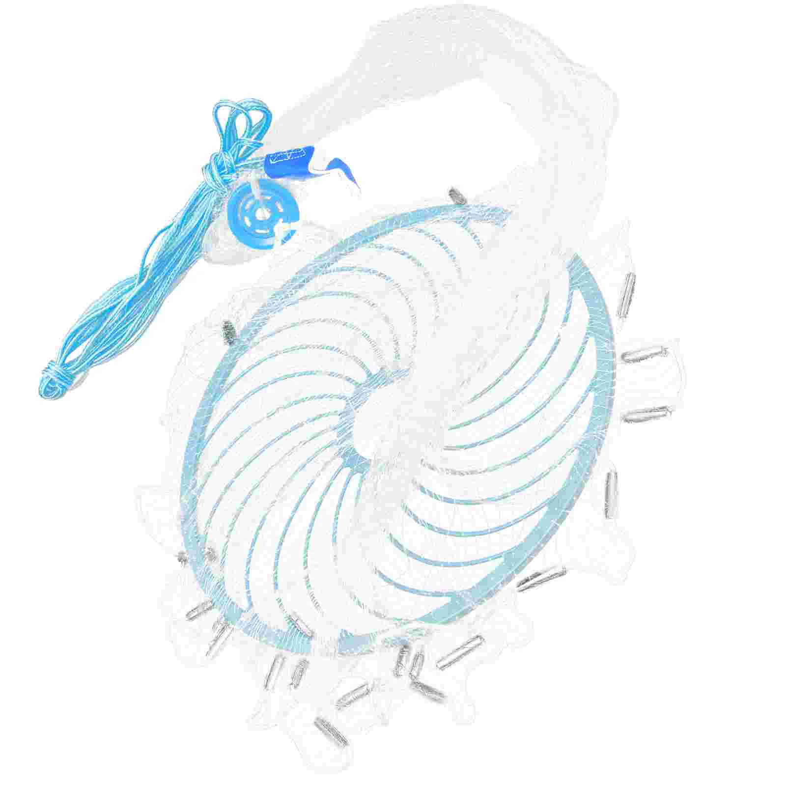 

Fishing Net American Style Saltwater Fishing Cast Net Foldable Fishing Landing Net Outdoor Hand Throw Fishing Mesh for Bait Trap