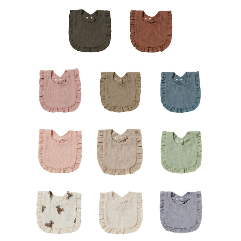 

Baby Ruffle Bib Newborn Feeding Bib Saliva Towel Bandana Burp Cloths Soft Cotton Bib Infant Unisex Baby Girl Boy DropShipping