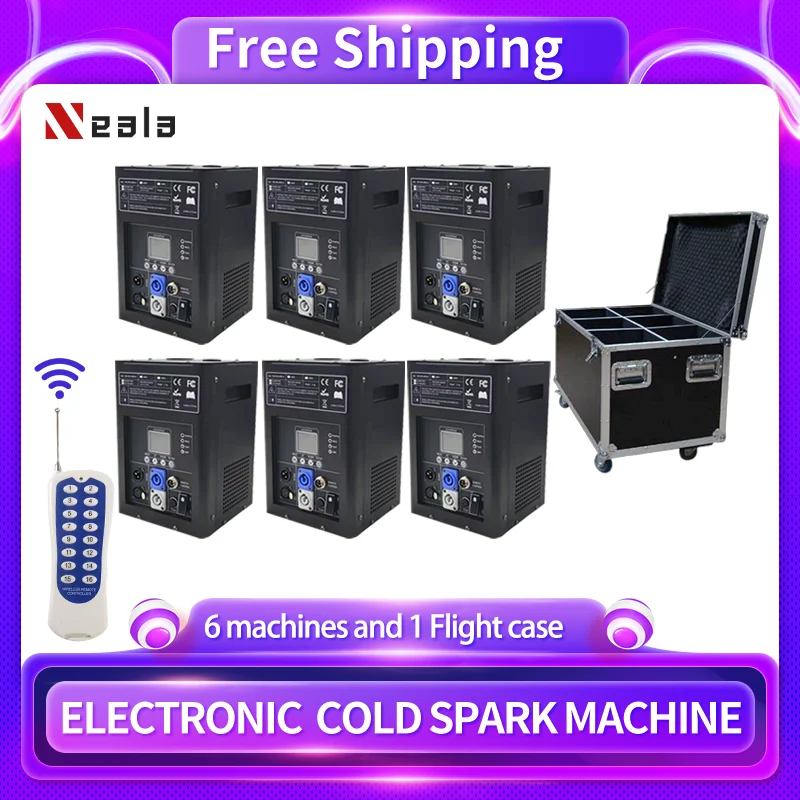

6Pcs Neala 600w Cold Spark Machine Stage Light Effects Dmx Wedding Dust Certification For Stage Firework Light Party DJ Bar