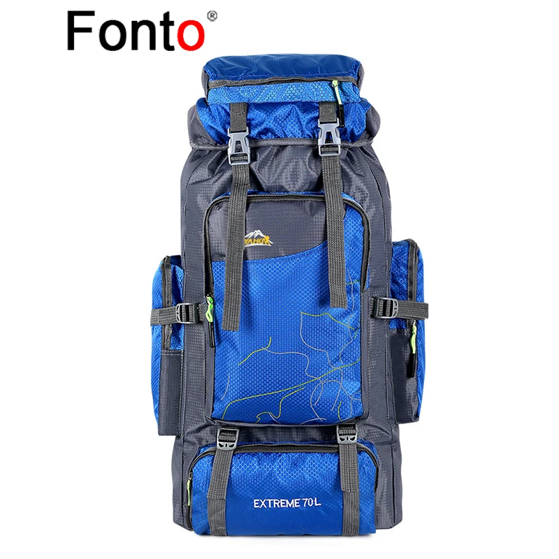 

Fonto 70L Camping Men's Backpack Climbing Hiking Rucksack Trekking Army Military Bags Large Capacity Backpack