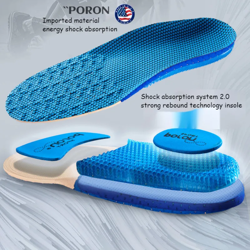 Sports Insole Ankle Protection Thickened High Elastic Shock Absorption Sweat Absorption Breathable Comfortable Shock Absorption