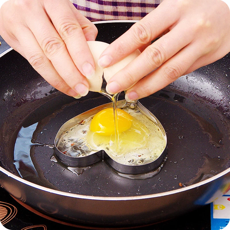 

Stainless Steel Fried Egg Moulds Pancake Shaper Omelette Mold Frying Grilled Savory Crepe Cooking Gadget For Kitchen Accessories