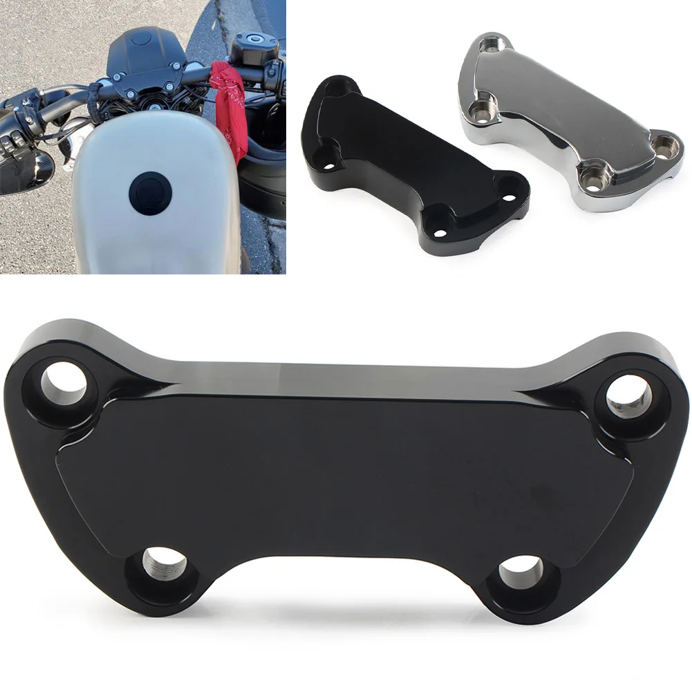 

Motorcycle 1" Handlebar Riser Top Clamp Cover For Harley Davidson Dyna Softail Sportster 883 XL FX FXR FX