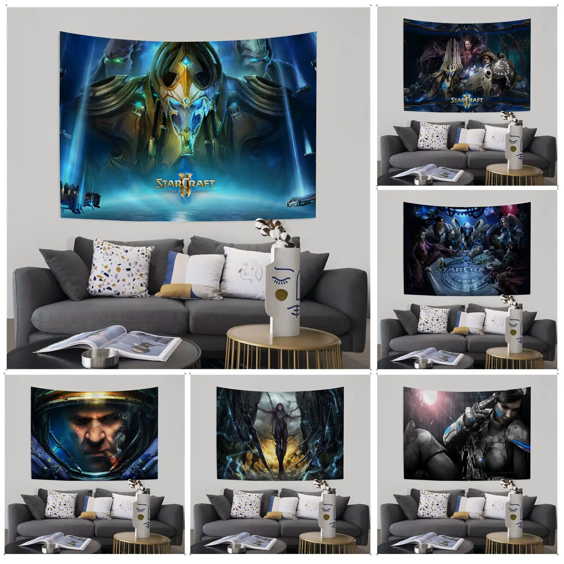 

Starcraft Cartoon Tapestry Bohemian Wall Tapestries Mandala Wall Art Decor