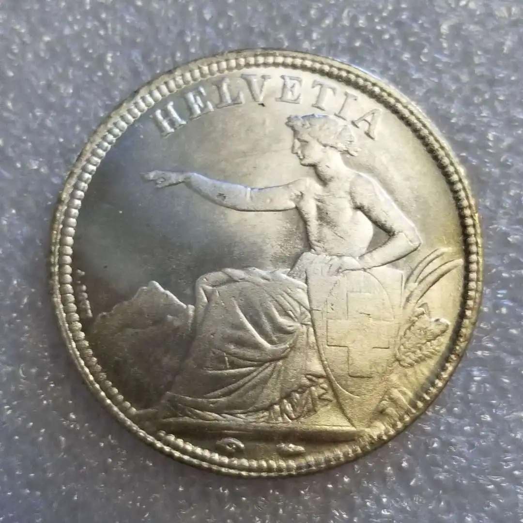 

Швейцарские серебряные монеты 1851 года, домашний декор, монета на удачу, волшебные коллекционные монеты, рождественские подарки #2128