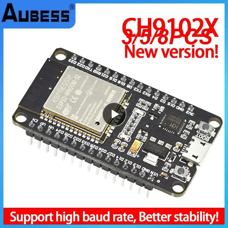 

3/5/8PCS Esp 32 Supporting High Baud Rate Mini Esp 32s 3.3v With Esp32 Wifi Dual Core Esp32 Esp-wroom-32 Ch9102x