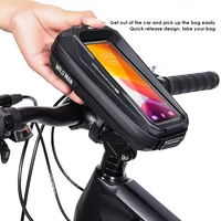new bike bag frame front tube cycling bag bicycle waterproof phone case holder 7 inches touch screen bag accessories
