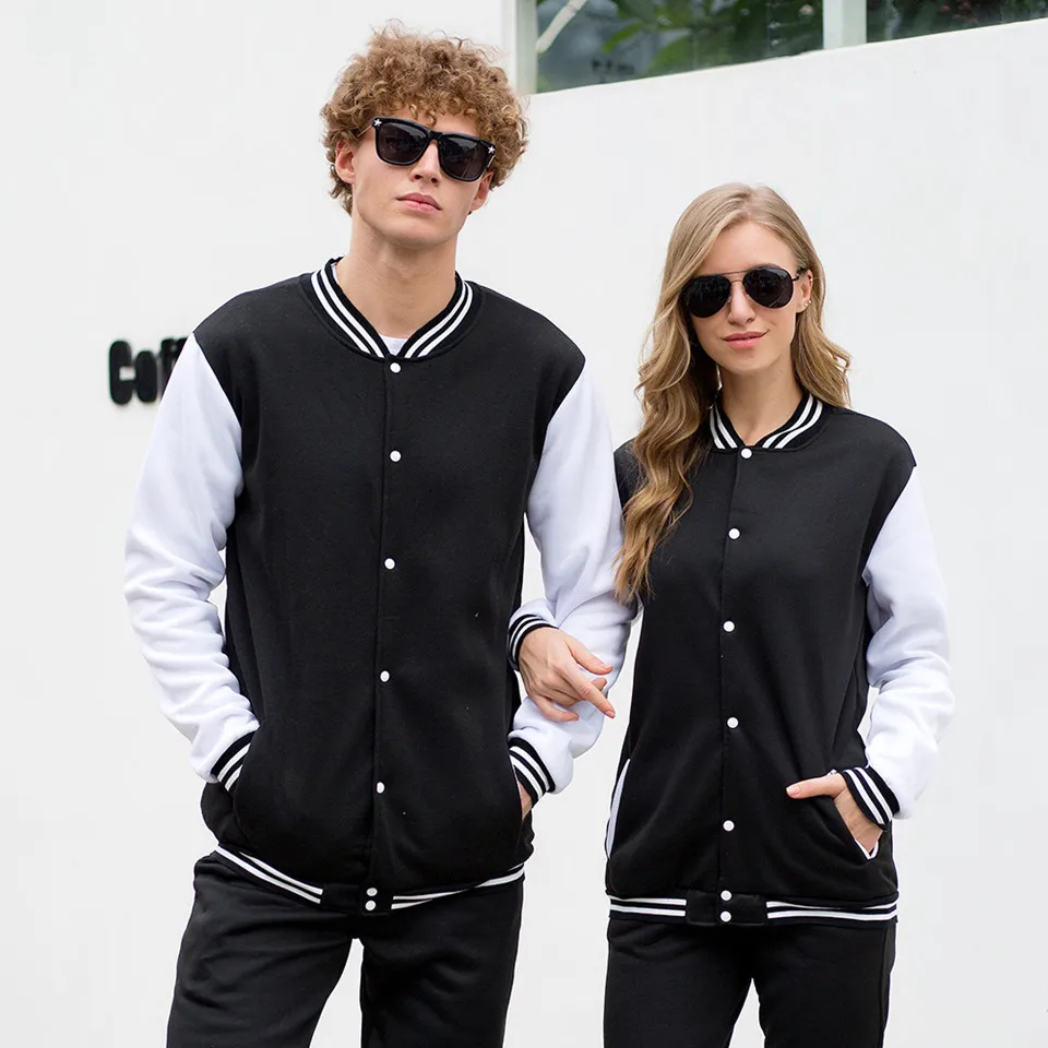 Пальто для мужчин и женщин однотонная популярная бейсбольная куртка колледжа