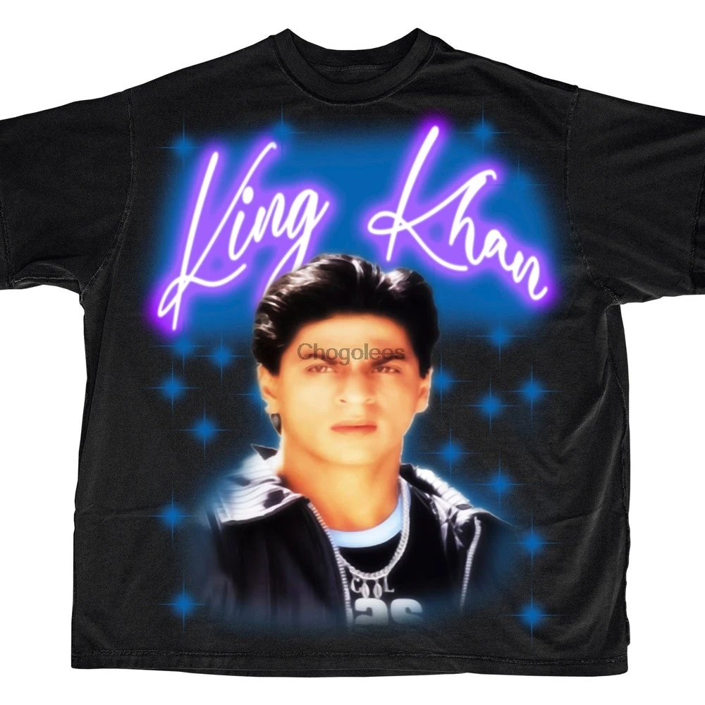 Shahrukh Khan Airbrush футболка Болливуд актер Индийские фильмы Desi одежда индийская