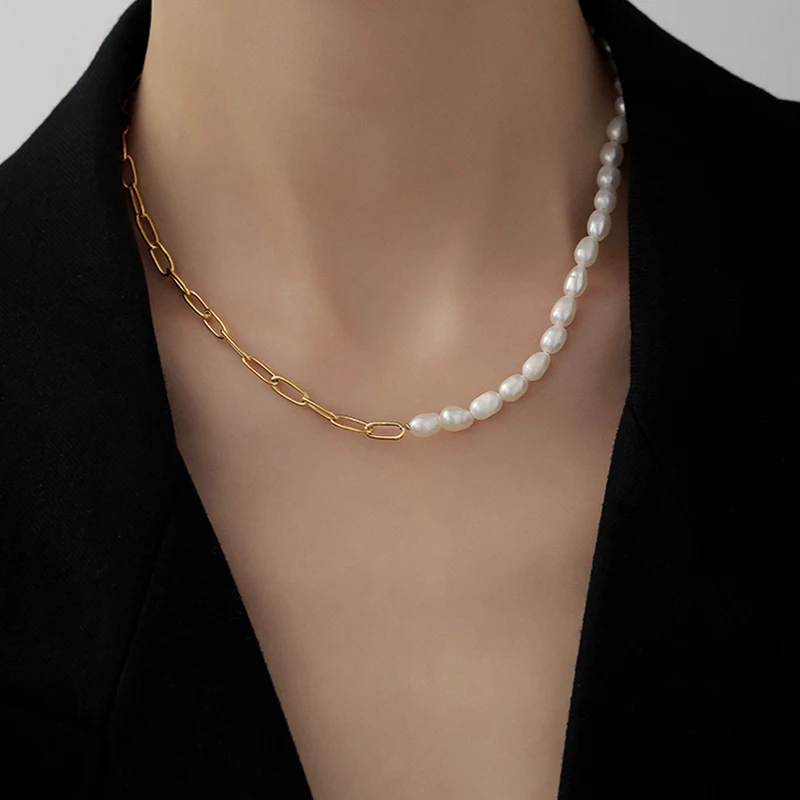 Европейская и американская цепочка из нержавеющей стали ожерелье-чокер с