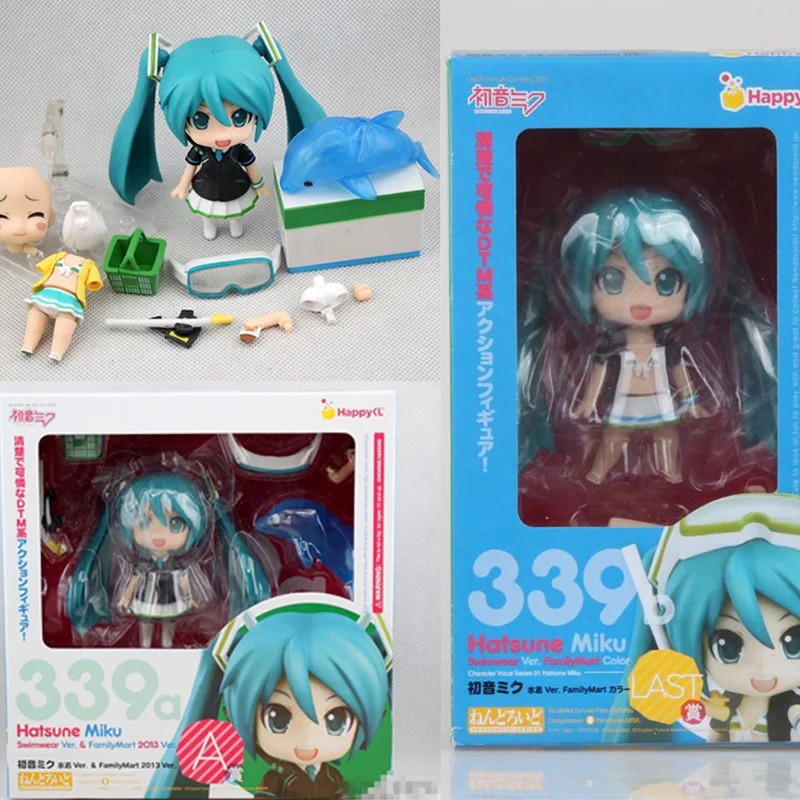 

Kawaii Hatsune Miku 339a 339b Swimwear Ver. Familymart 2013 Ver. PVC Action Anime Figure Collectible Model Toy 10cm