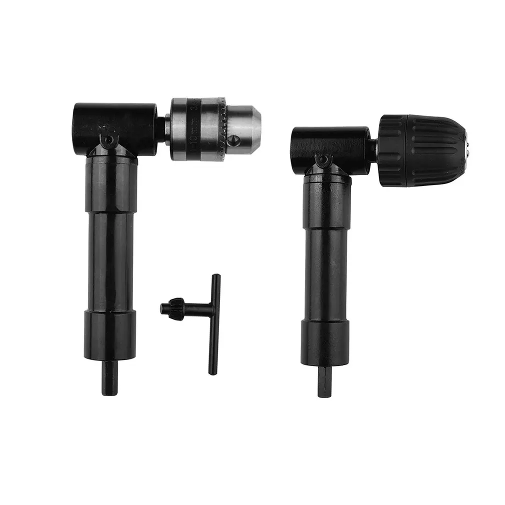 

2 Type 90 Degree Keyless Plastic Chuck Electric Drill Tool Right Angle Torque 25N m 8mm Shaft Three Claw Adapter Cordless Drills