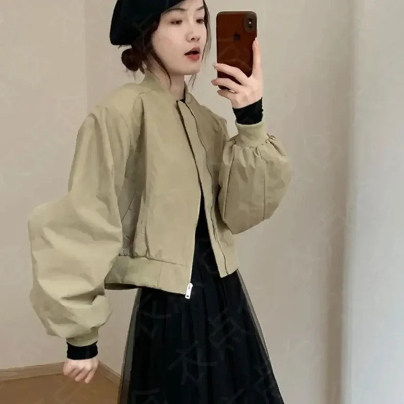 Бейсбольное пальто-авиатор женская короткая куртка-бомбер для женщин новинка