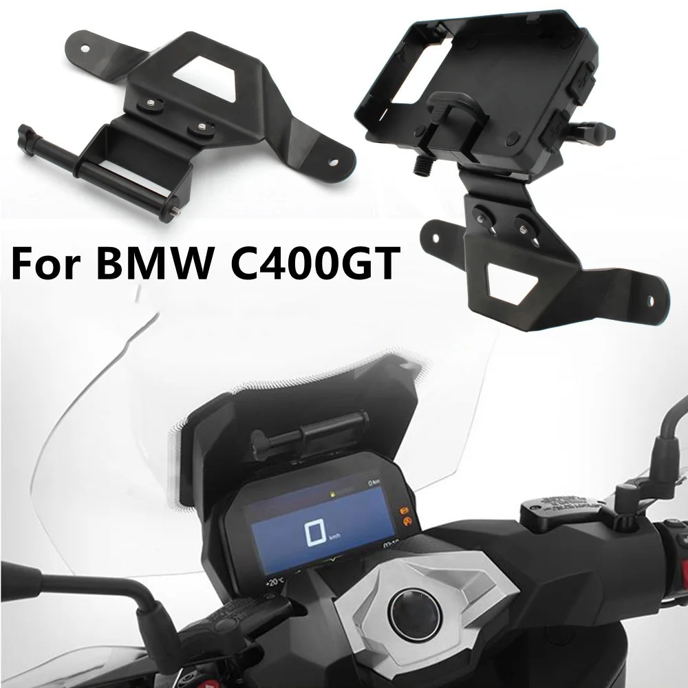 

Motorcycle For BMW C400GT C 400GT C400X Front Phone Stand Holder Smartphone Phone GPS Navigation Plate Bracket