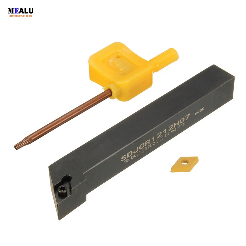 

1Pcs DCMT0702 Insert With SDJCR1212H07 12x100mm LatheTurning Tool Boring Bar High grip strength
