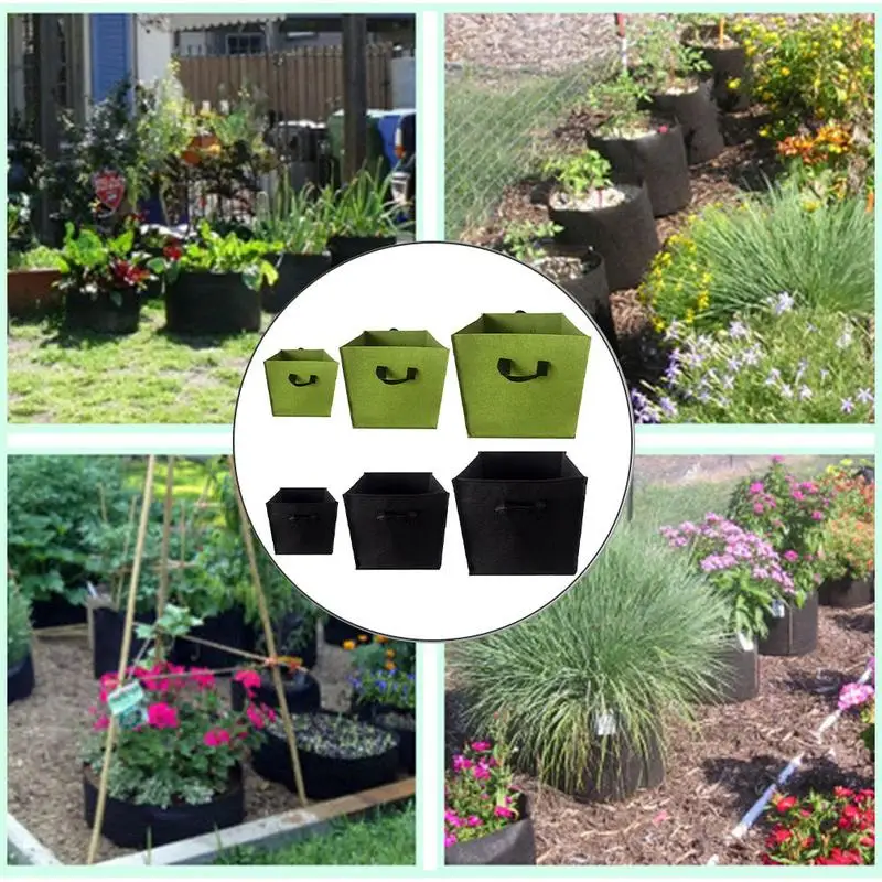 Тканевая поднятая садовая кровать прямоугольный плантатор с 8 ячейками для сада