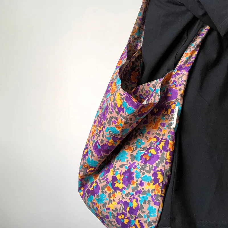 

Hylhexyr Ins Thin Cotton Cloth Small Floral Shoulder Bag Canvas Tote Large Capacity Ladies Shopping Bags