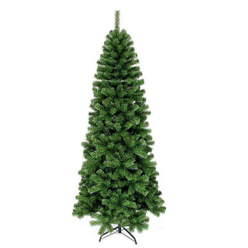 

Искусственная Рождественская елка из ПВХ, тонкая искусственная Реалистичная сосна, шифрованное наружное украшение, искусственные растения