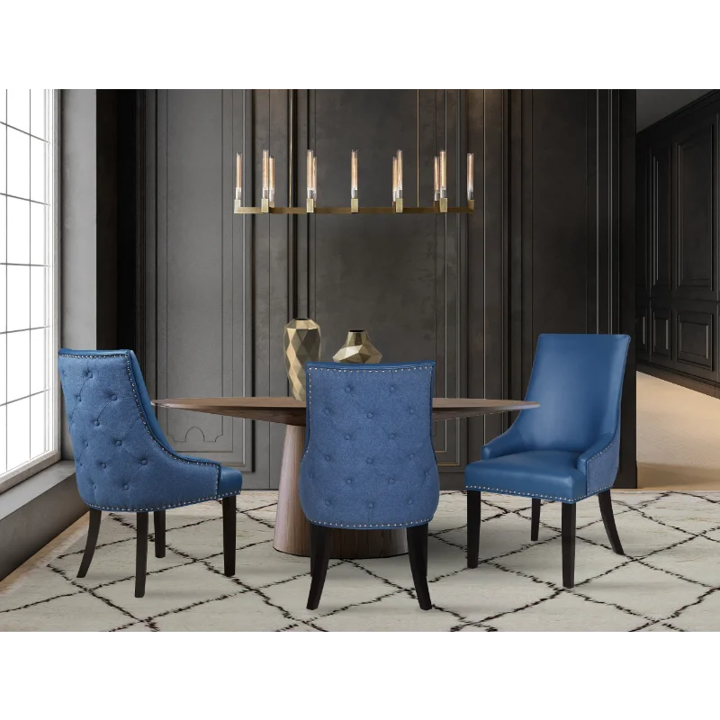 

Chic Home Cooper PU Leather, Linen Dining Chair, Set of 2