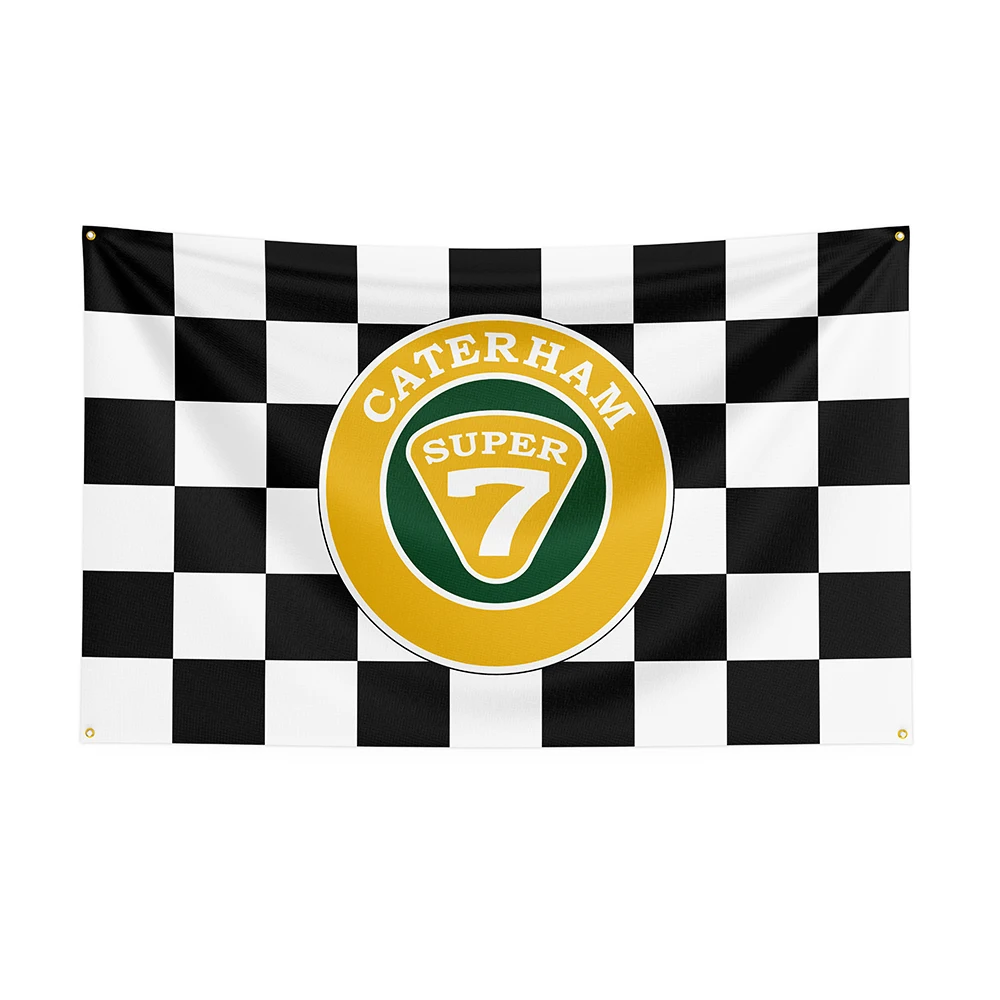 

90x150cm Caterhams Flag Polyester Printed Racing Car Banner For Decor1