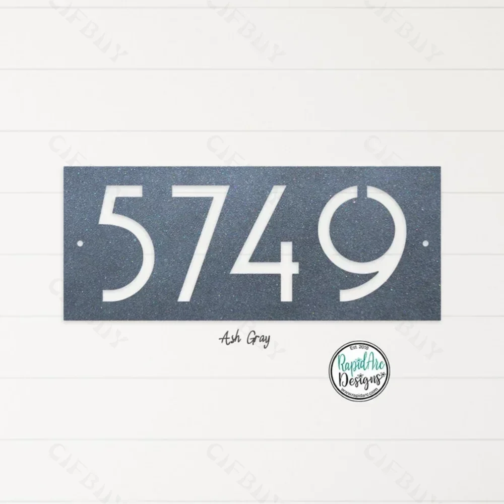 Индивидуальный прямоугольный знак середины века с номером дома металлическая