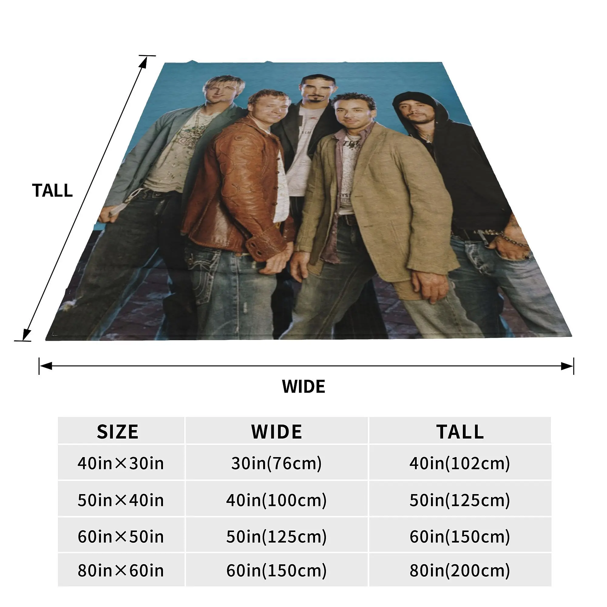 Музыкальное одеяло Backstreet Boys Bsb Band флисовое многофункциональное супер теплое с