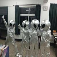 silver cartoon costume alien cosplay clothes performance props clothing headgear anime children silver cartoon costume alien