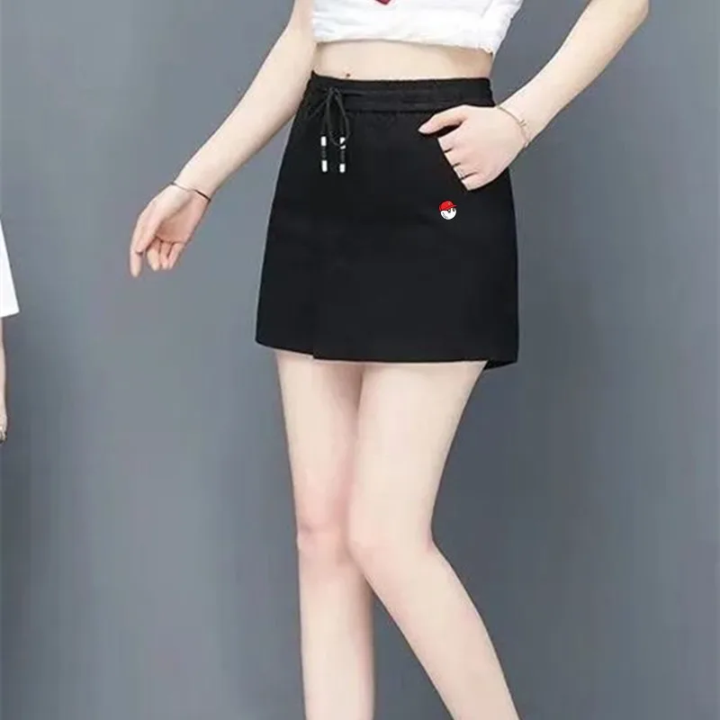 High-quality Women's Summer Wide Leg Pants Women's Golf Wear Skirt Outdoor Sports Loose Slim Golf Shorts Elastic Safety Pants