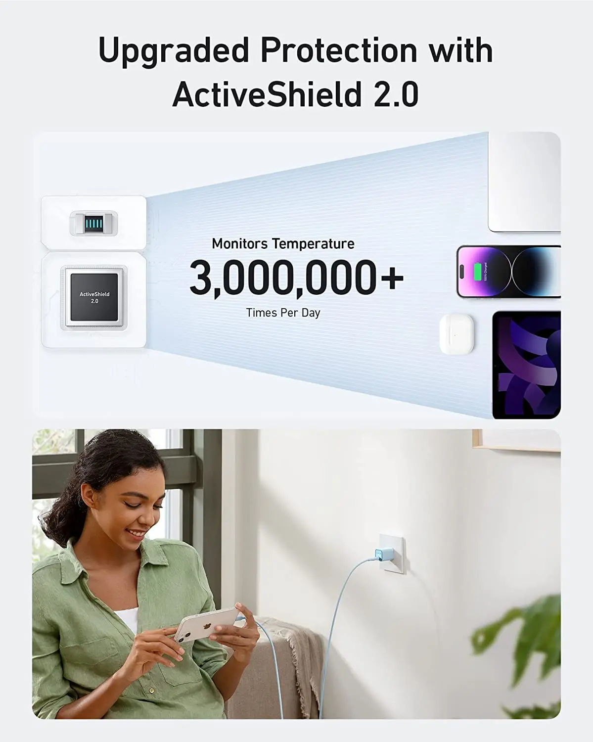Cena Anker 511 Nano 30W USB C GaN ładowarka, PIQ 3.0 Składana Szybka ładowarka PPS, Dla IPhone 14/14pro/13, Galaxy, IPad I Więcej Oryginalnych