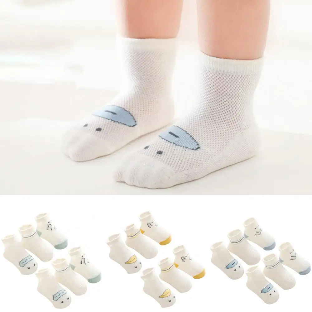 

Baby Socks Breathable Wear Resistant Cotton Toddler Ankle Socks Eyelet Short Dress Socks Birthday Gift