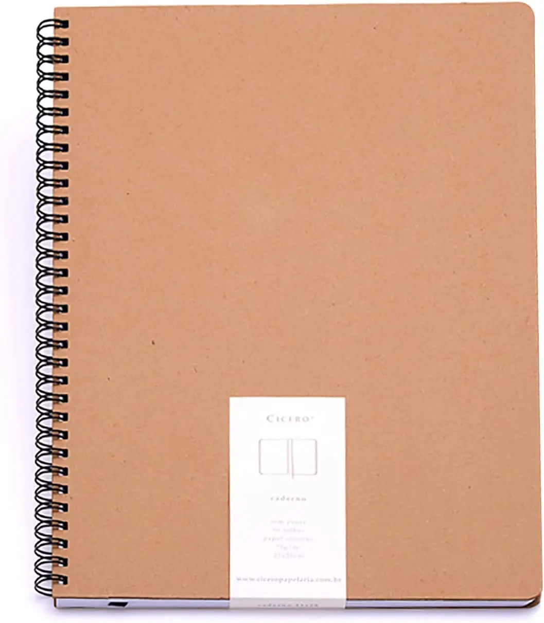 

NEW Caderno sem Pauta Wire O Kraft 2575 Bege 21x28 caderno