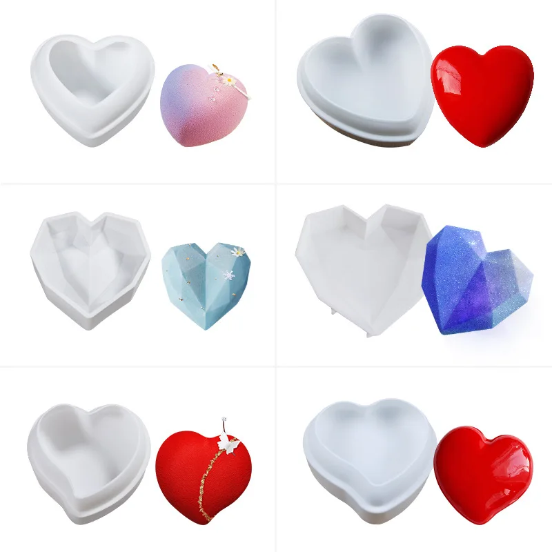 

Heart Chocolate Mold,Breakable Diamond Heart Silicone Mould,Baking Tool for Mousse Dessert Candy,Valentines Day Gifts,Oven Safe