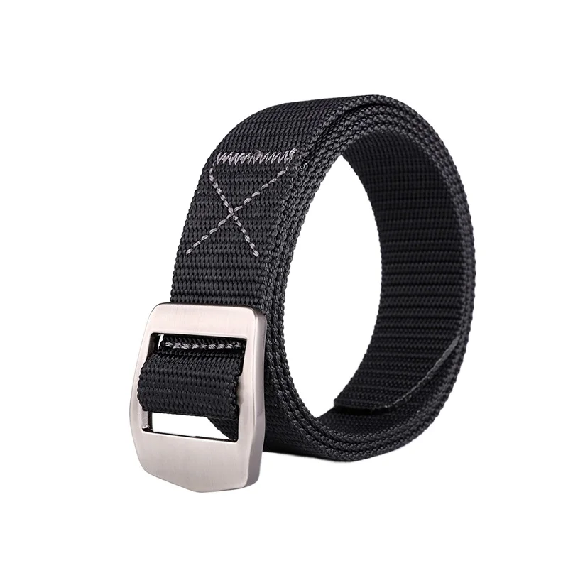 New Trend Men Nylon Belt Sports Canvas Belt Ladies Leisure Hypoallergenic Canvas Women Smooth Buckle Belt Tactical Belt 2023