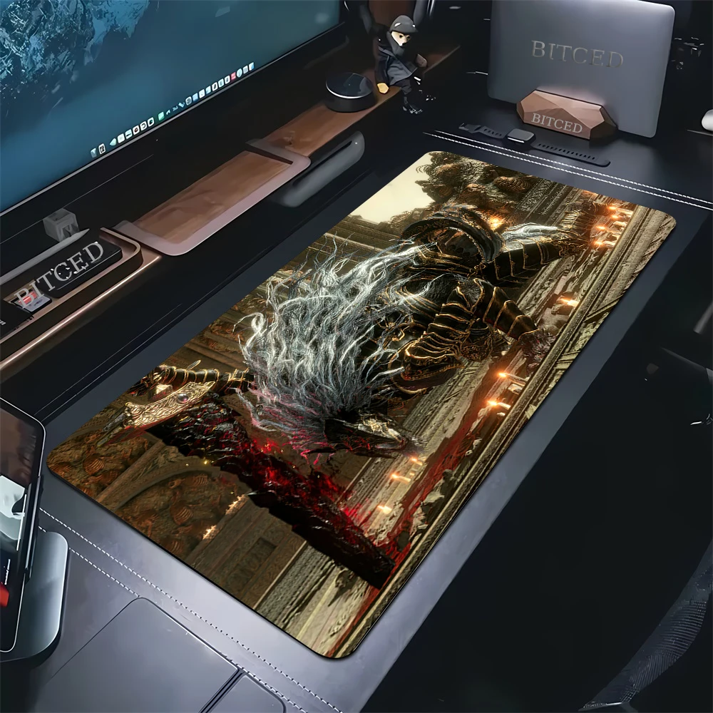 Фото EldenS R-RingS Mouse Pad XXL Gamer PU Leather Size music For Office Mat Desk Waterproof Table Mat Gameing №3