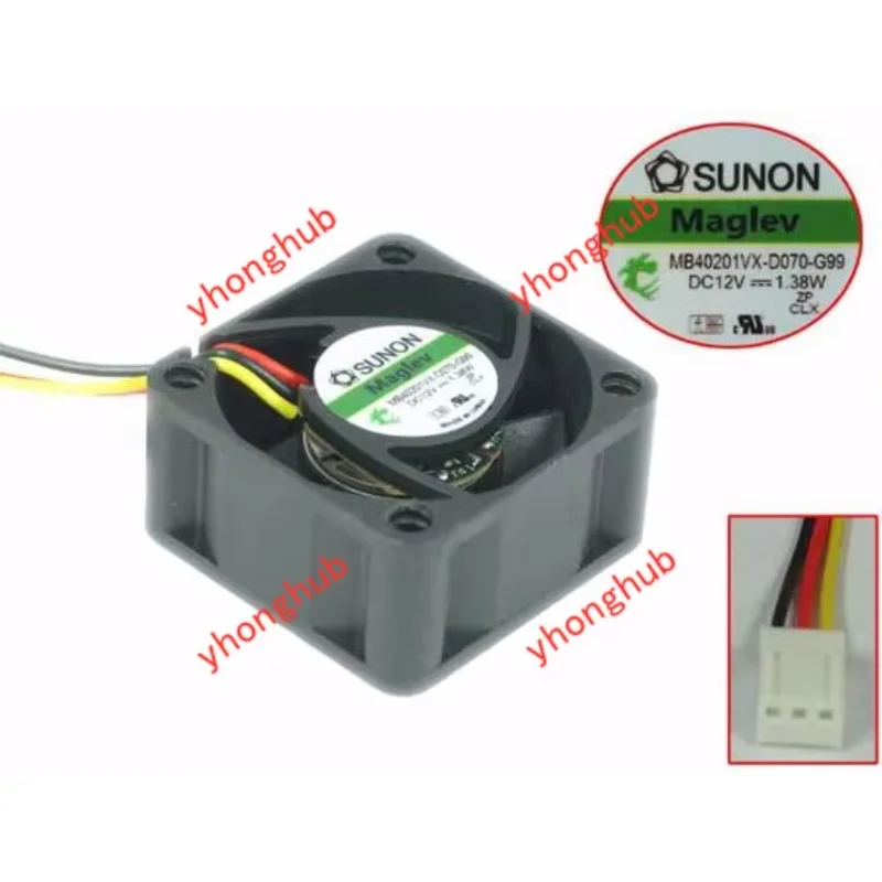 SUNON MB40201VX-D070-G99 DC 12 В 1 38 Вт 40x40x20 мм 3-проводной охлаждающий вентилятор для сервера