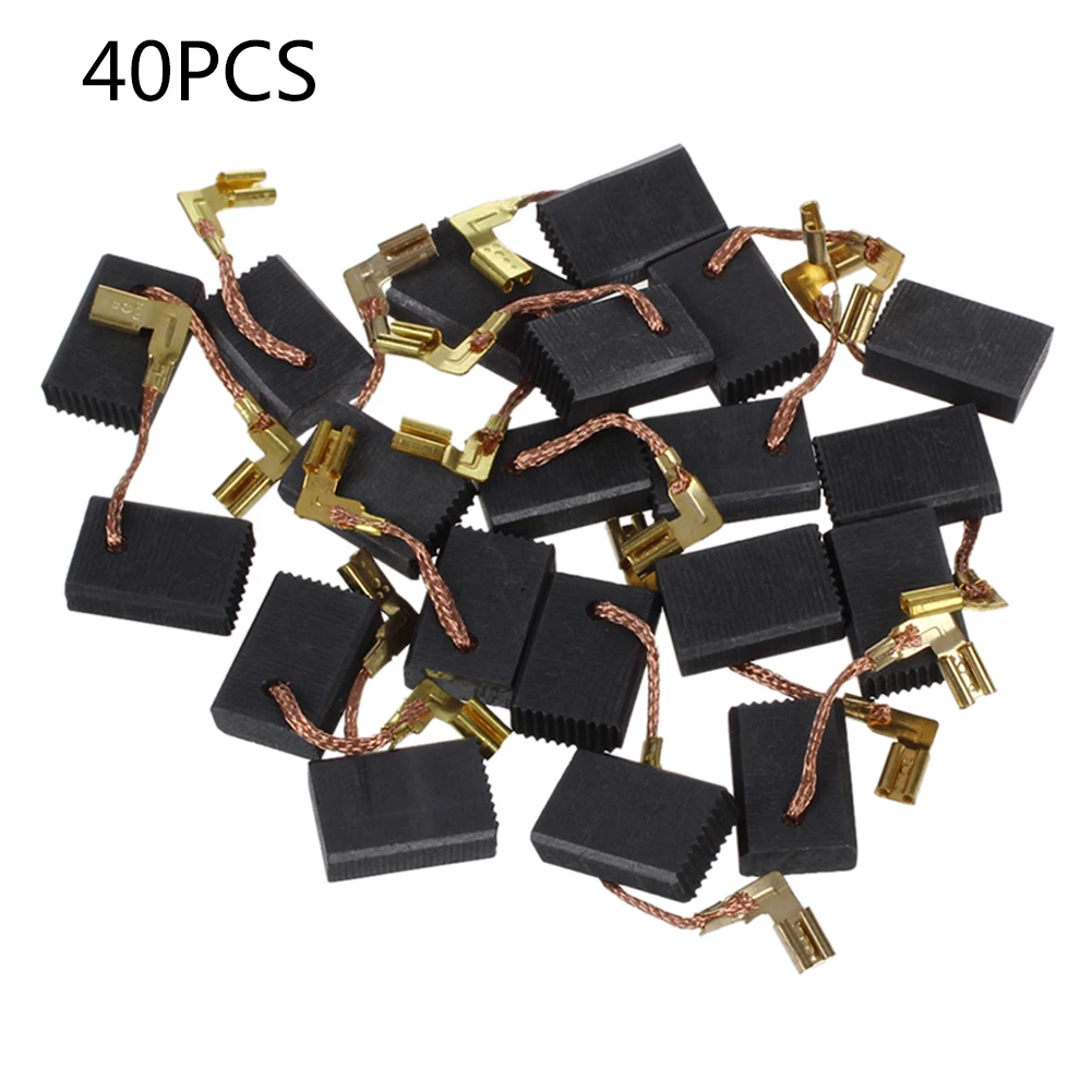 

40 Pcs Carbon & Metal 21/32" X 27/64" X 13/64" Carbon Brush CB325 For Mkt 9554NB 9557NB Carbon Brush