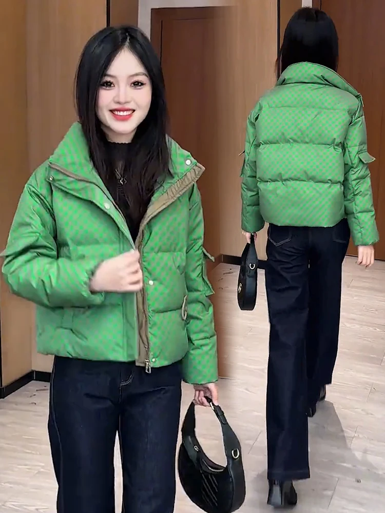 Модный пуховик в стиле вестерн с хлопковой подкладкой женская одежда 2024 зимняя