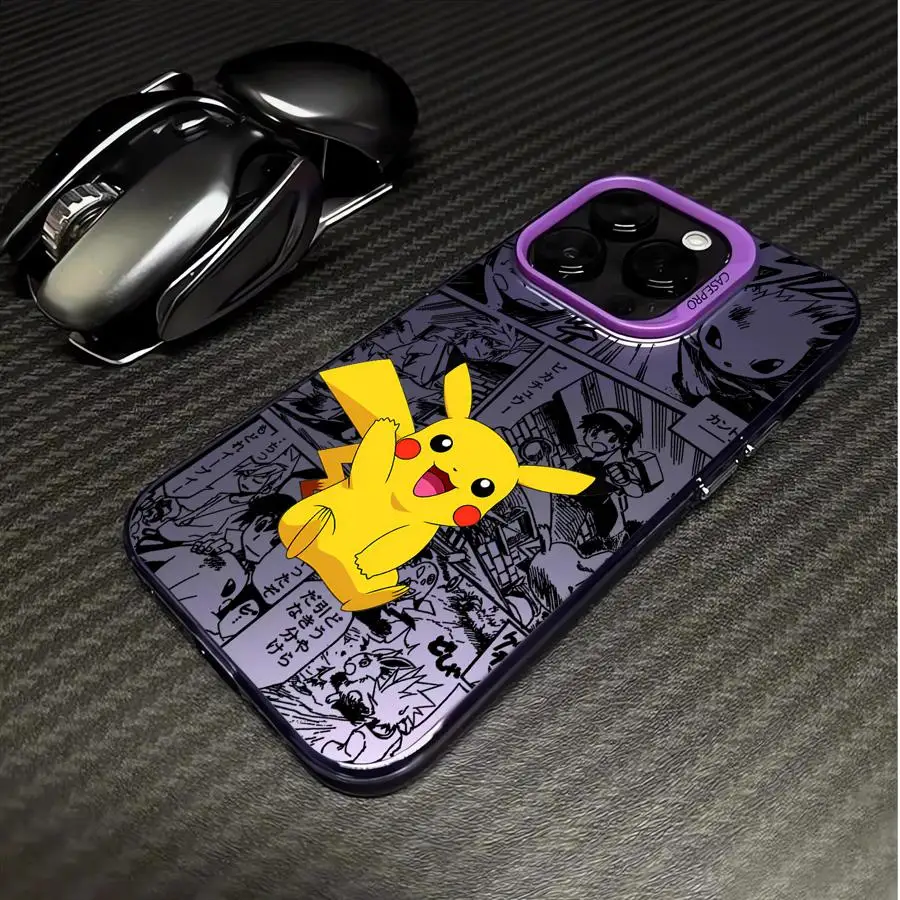 Чехол для VIVO Y15S Y16 Y17S Y21 Y22S Y27 Y50 Y91 Y93 V23 V25 V27 V29 S1 Pro 5G Matte Anime Pikachus Cover Противоударная