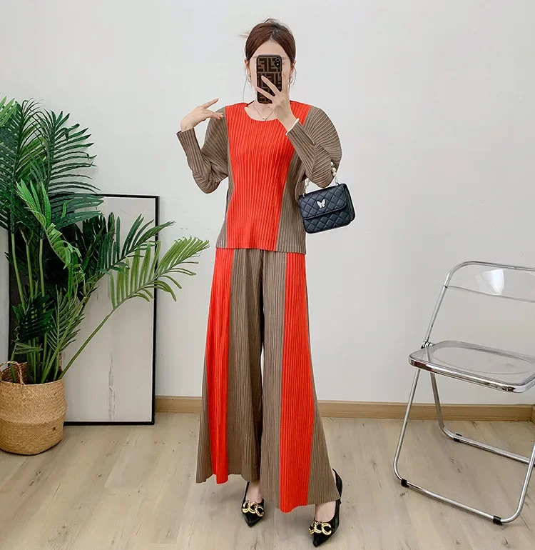 Плиссированные складки комплект из двух предметов новинка 2024 зарубежные