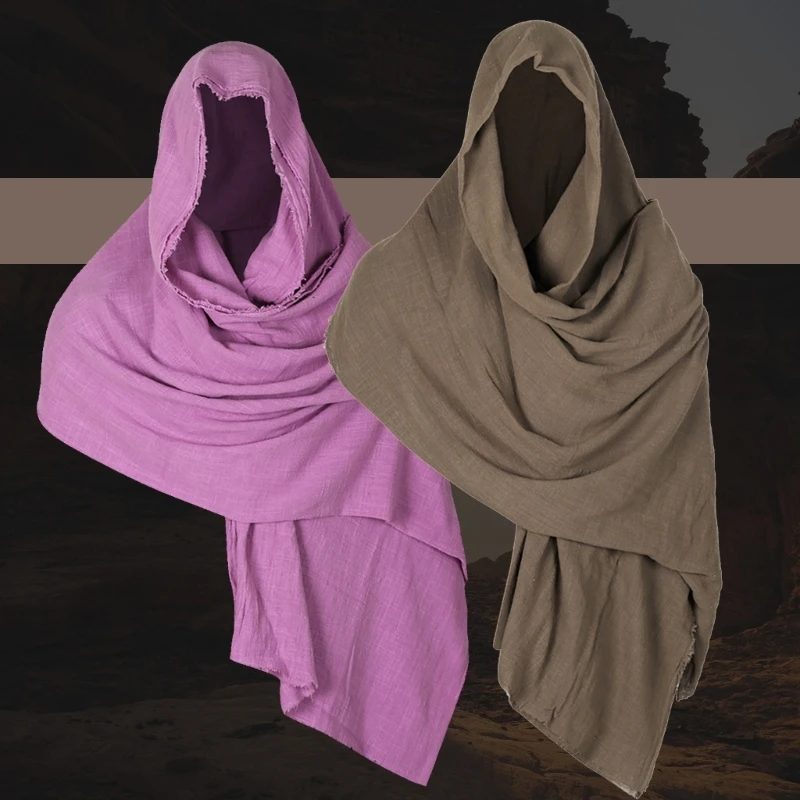 Мужской шарф с капюшоном средневековая накидка аксессуар для косплея