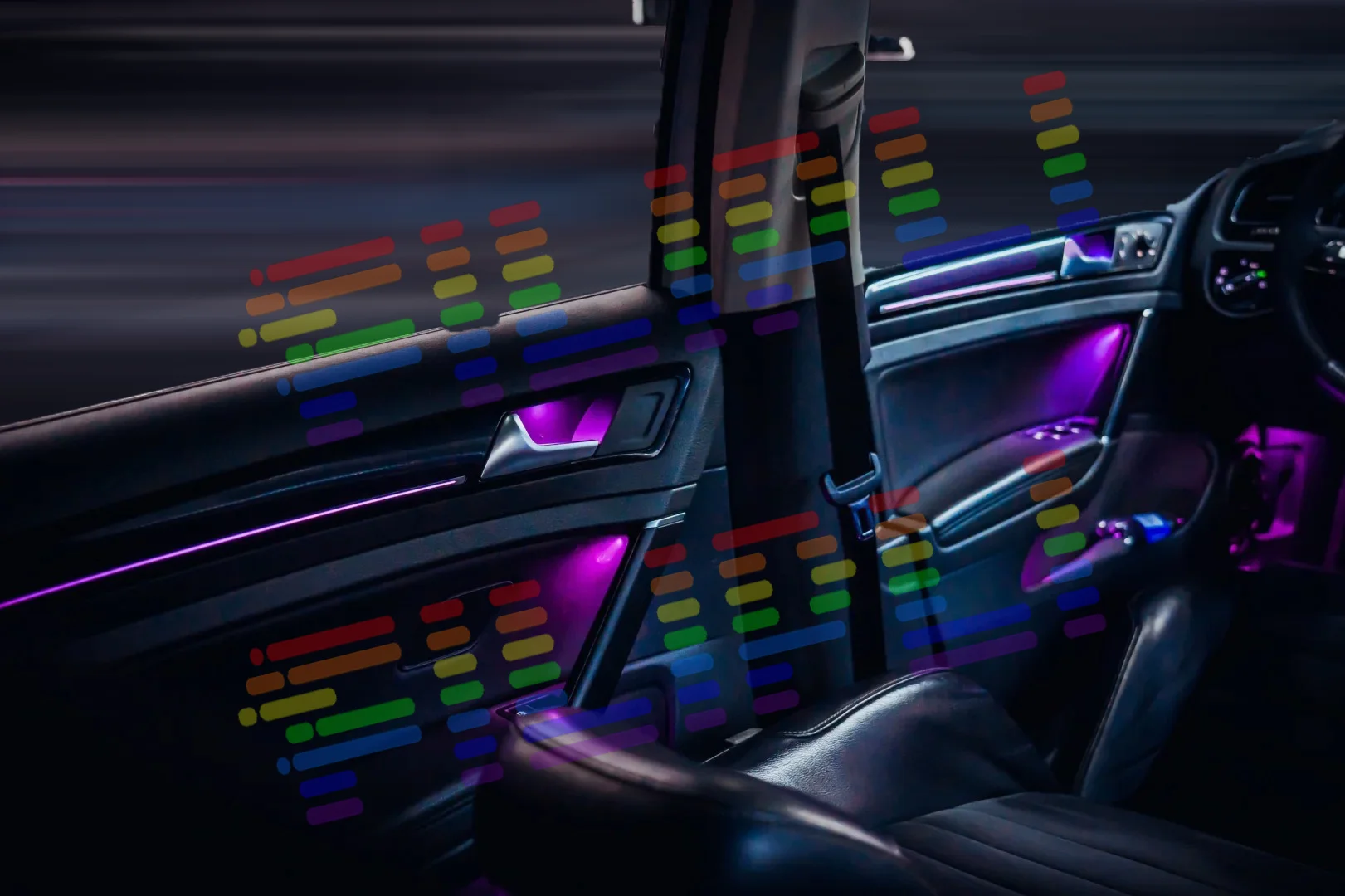 Для Volkswagen Golf7 2018-2020 окружающая декоративная атмосфера комплект ламп 64 цвета RGB