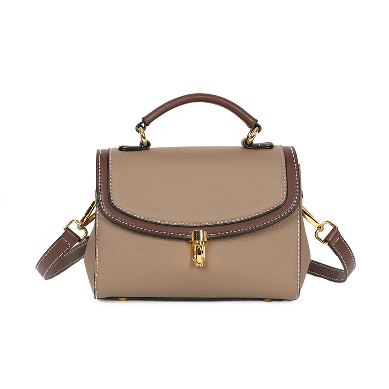 

Genuine Leather Women's Casual Bag Portable Shoulder Bag Large Capacity Lady Summer Versatile Square Messenger Bags Cow Leather