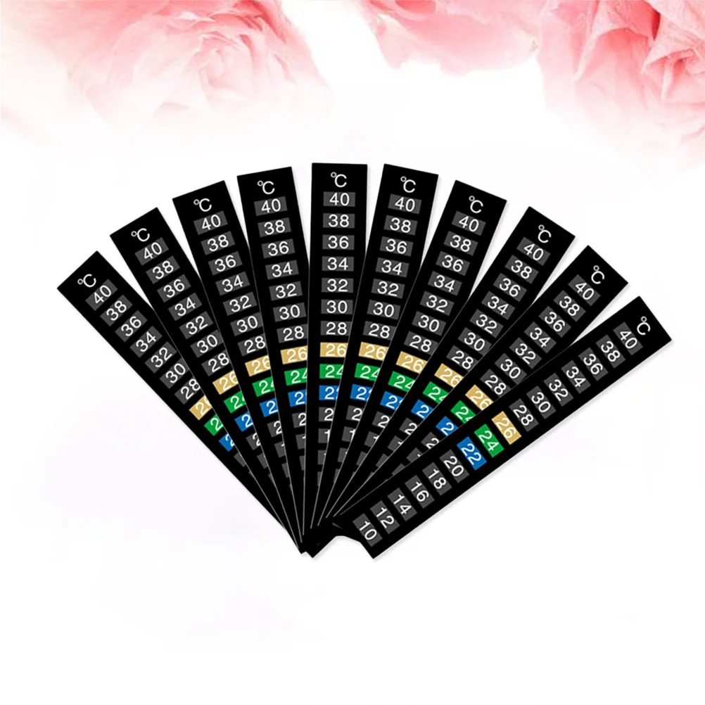 

10 Pcs Numbers Stickers Aquarium Temperature Digital Gauge Fish Tank Floating Suction Strip Sensing