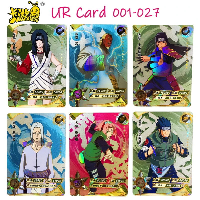 

Оригинальные открытки Наруто Kayou UR 001-027 Bijuu Namikaze Minato Gaara Uzumaki Naruto Fuu игровая коллекция карт детские игрушки подарки