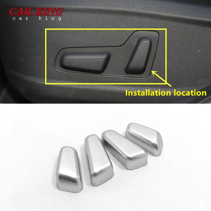 

For Hyundai Kona Encino 2020 2019 2018 ABS Matte Car Seat adjustment Switch Cover trim car styling accessories 4pcs